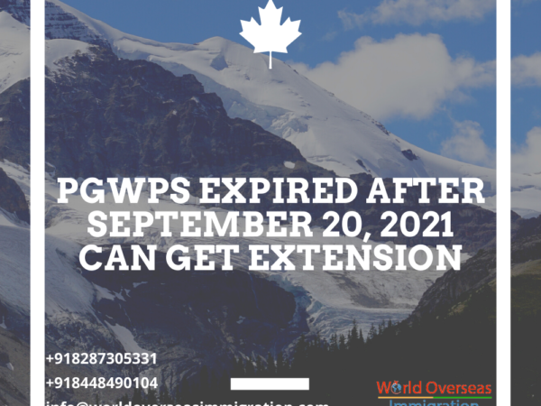 PGWPs expired after September 20, 2021 can get extension